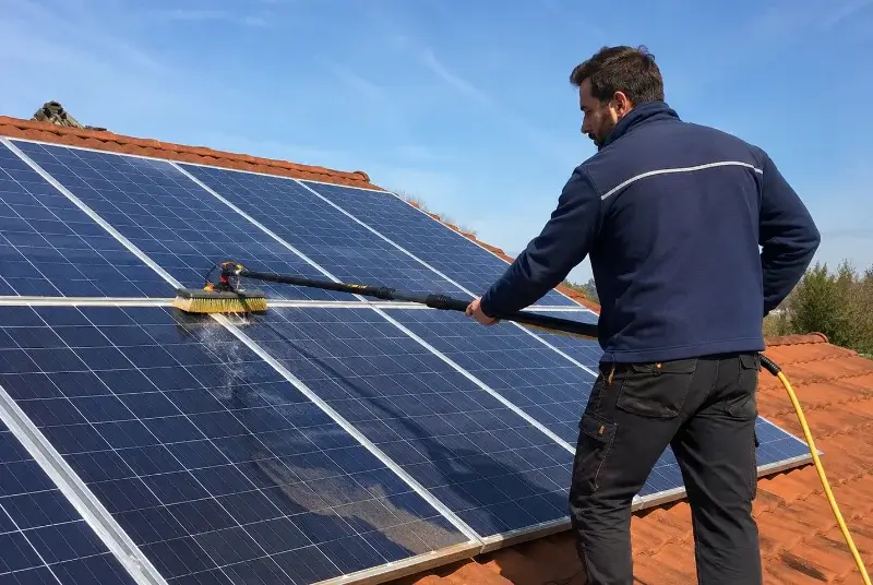 Nettoyage et entretien de panneaux solaires à Ratières